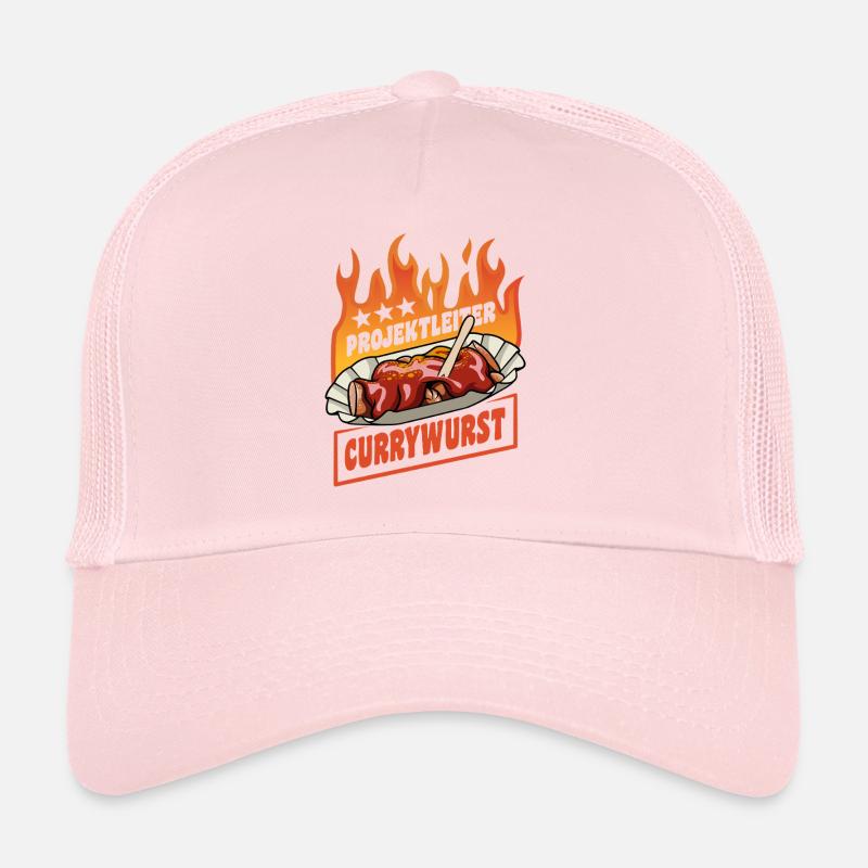 Chef de projet Currywurst | Restauration rapide | Flammes Casquette trucker 