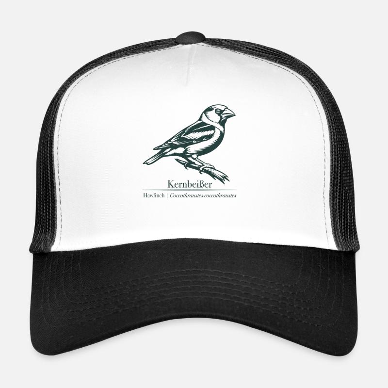 Hawfinch Silhouette | Ornithology | Drawing Trucker Cap