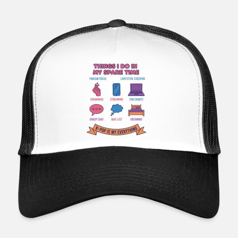 Choses que je fais pendant mon temps libre K-pop Casquette trucker 