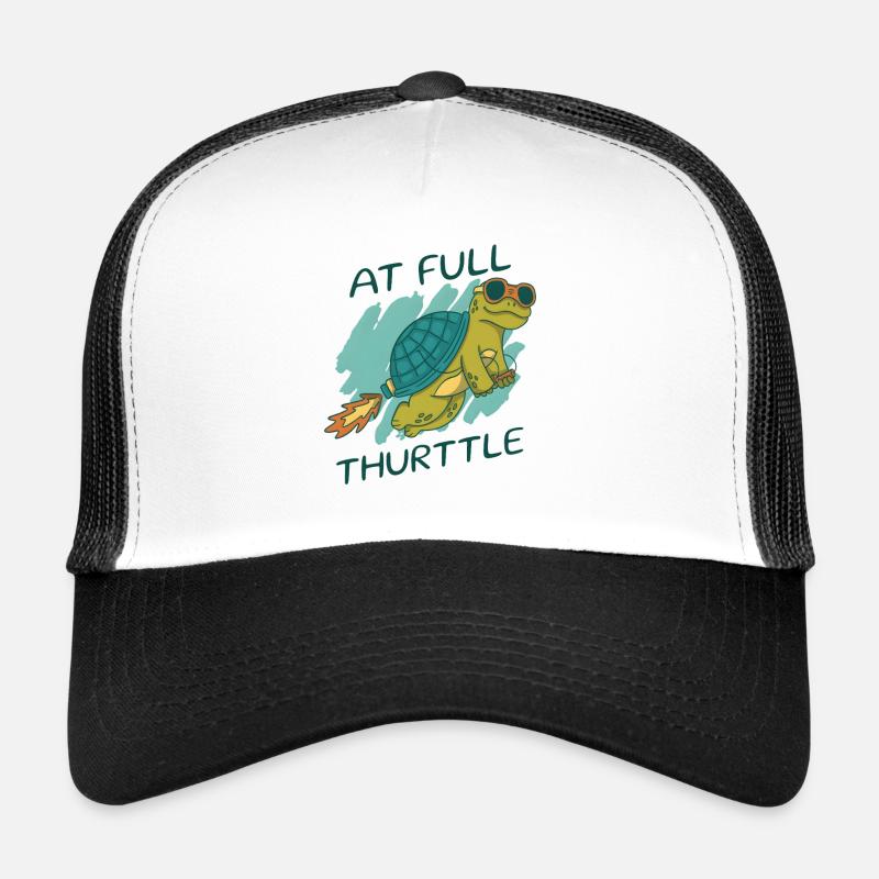 At Full Thurttle – Lustige Raketen-Schildkröte Trucker Cap