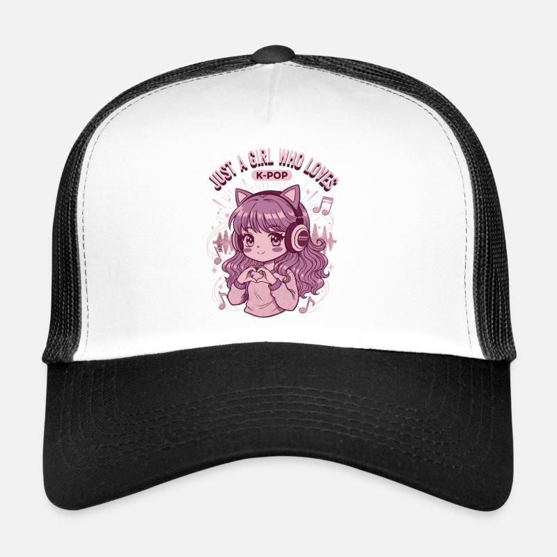 Juste une fille qui adore le K-pop, anime mignon, pop coréenne Casquette trucker 