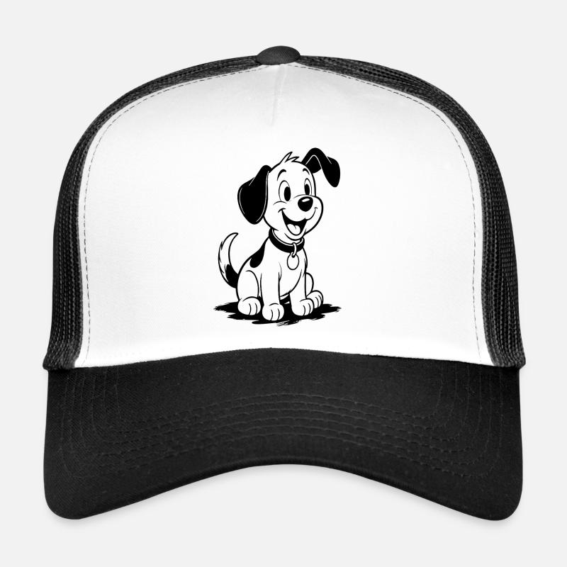 Chien Cartoon Amical Casquette trucker 