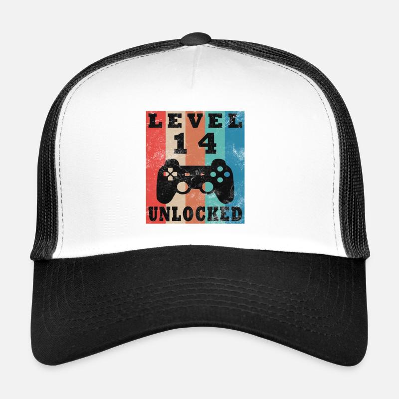 Level 14 Unlocked Gamepad Trucker Cap