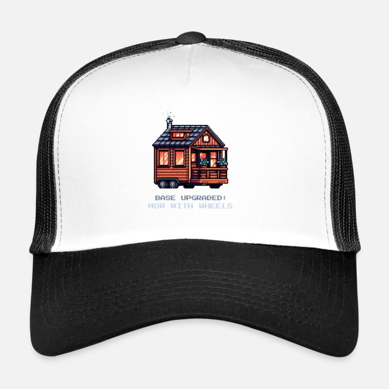 Basis-Upgrade auf Rädern | Tiny House - Trucker Cap - Weiß/Schwarz