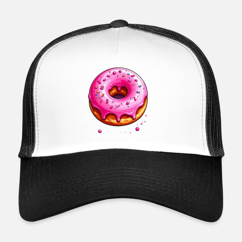 Donut au glaçage rose Casquette trucker 