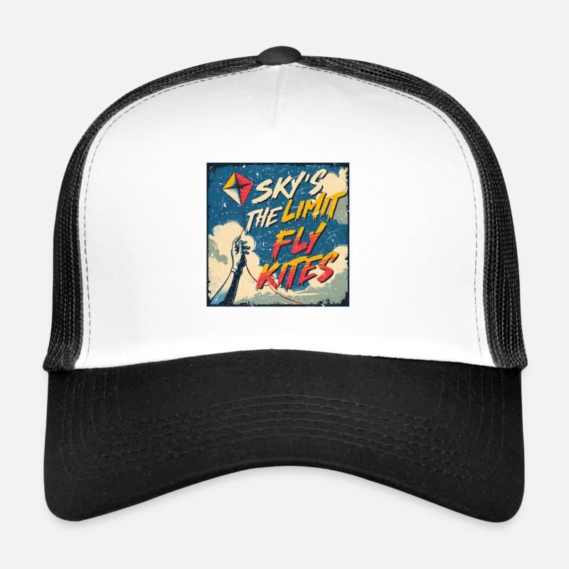Drachen Drachensteigen - Trucker Cap - Weiß/Schwarz