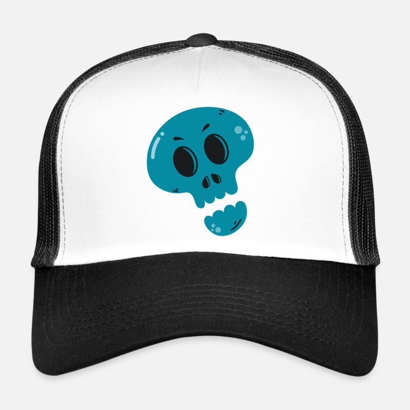 Crâne bleu fondu Casquette trucker 