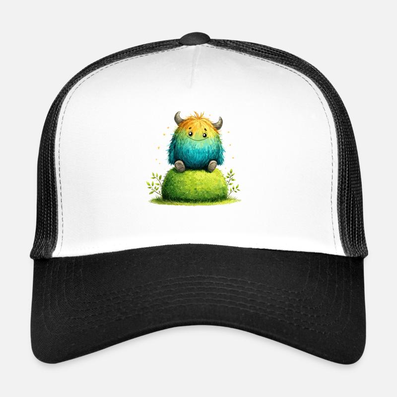 Regenbogen Kuschelmorpe Wiesenfreude - Trucker Cap - Weiß/Schwarz