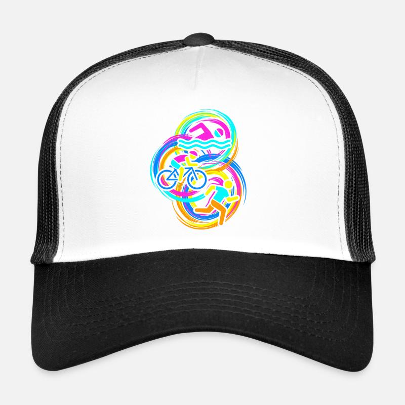 Triathlon - Casquette trucker  - blanc/noir