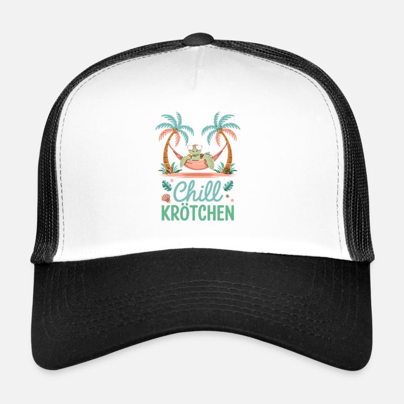 Chill Toad, Tortue cool dans le hamac Casquette trucker 