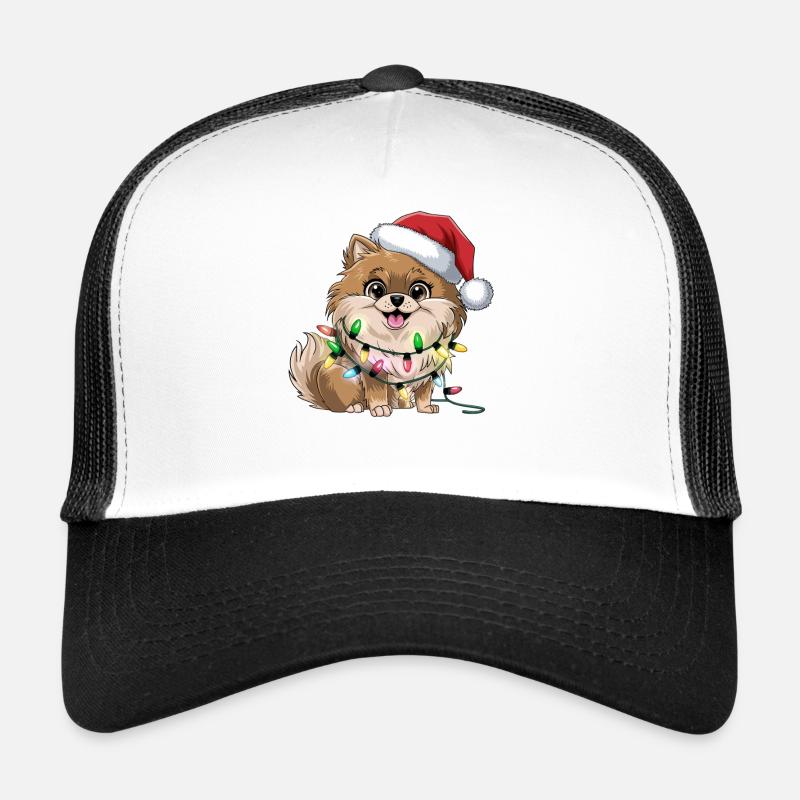 Weihnachtshund mit Lichterkette Trucker Cap