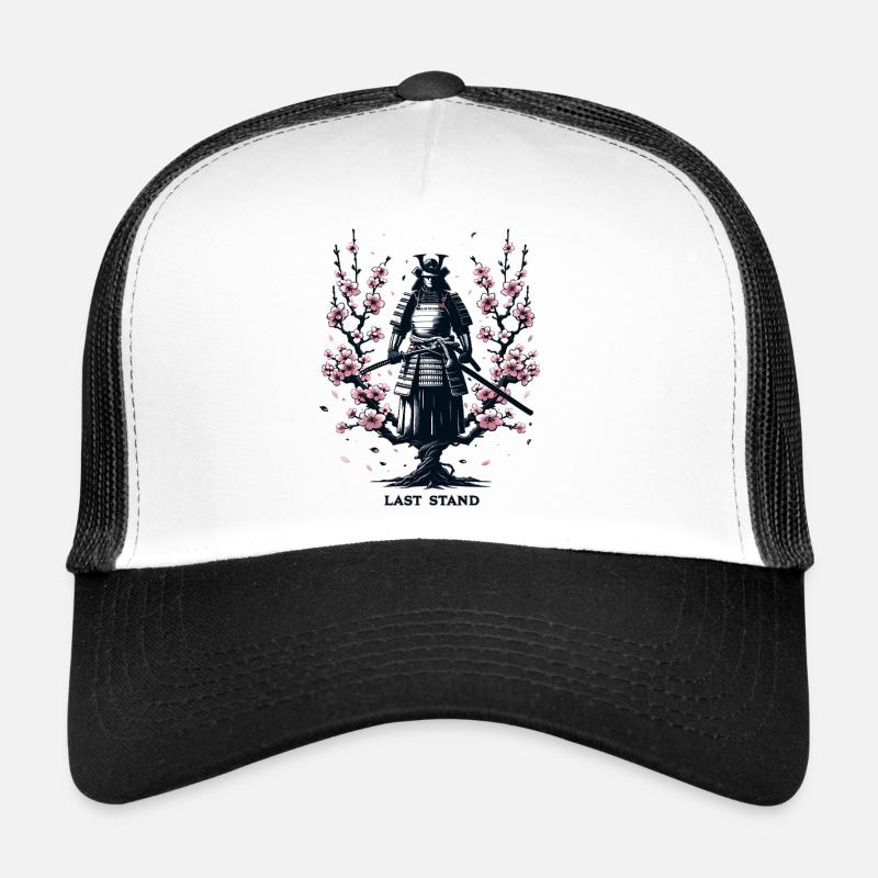 Samurai in the magic of cherry blossoms Trucker Cap