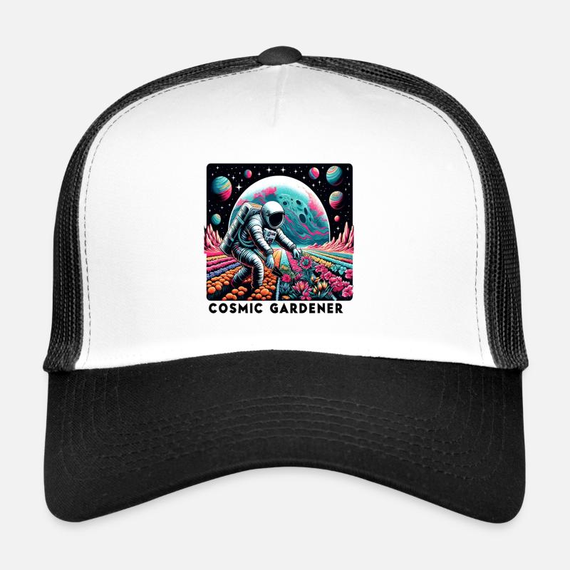 Cosmic Gärtner Astronaut im Blütenreich Trucker Cap