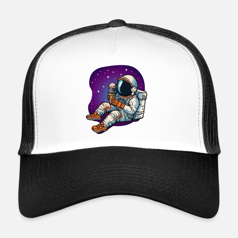 Astronaute spatial dégustant une glace Casquette trucker 
