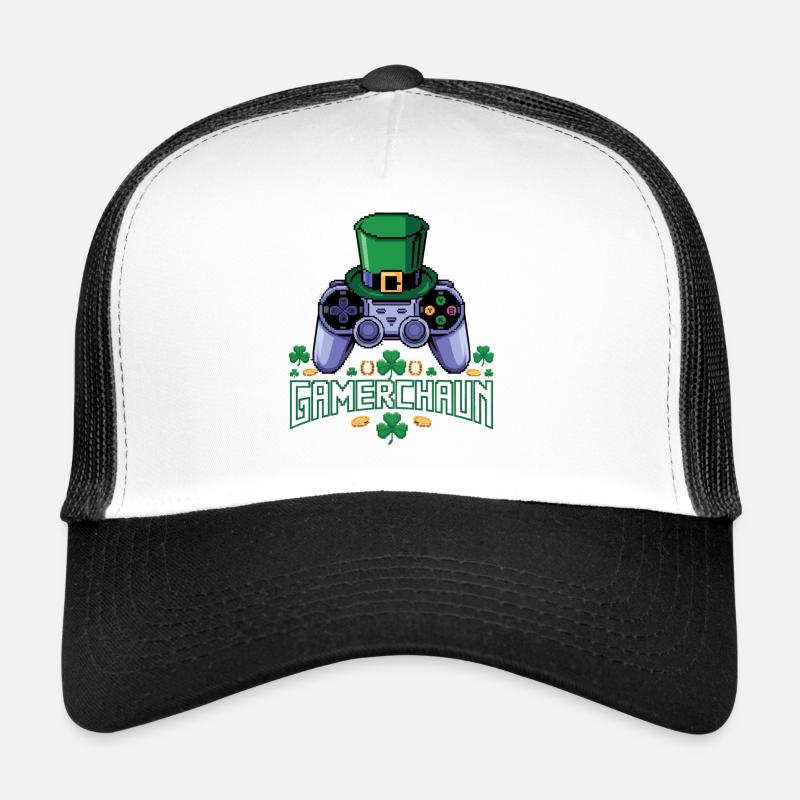 GamerChain Pixel Leprechaun Casquette trucker 