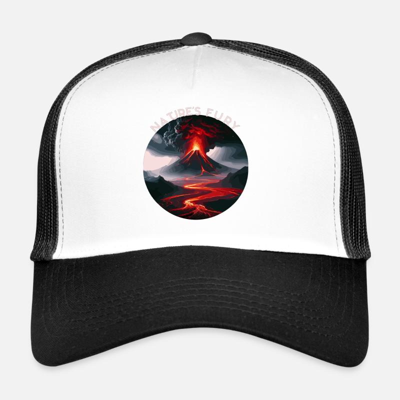Volcan et lave : Force de la nature Casquette trucker 