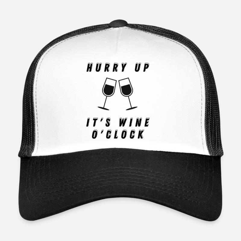Dépêche-toi, c’est l’heure du vin Casquette trucker 