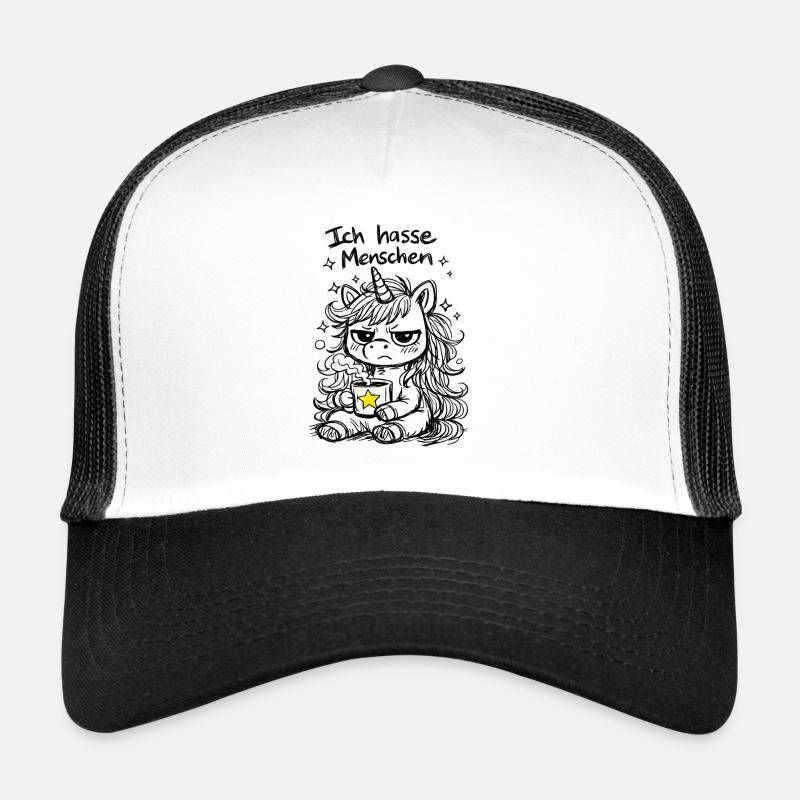 Süßes Einhorn Kritzelstil mit Spruch Trucker Cap