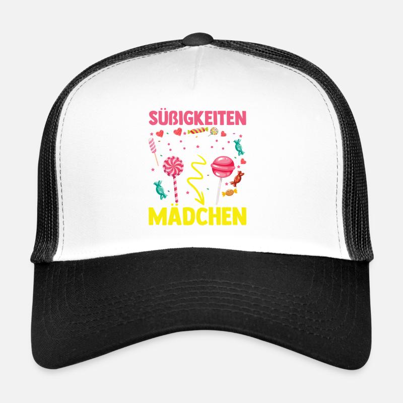 Fille mignonne gourmande par les sucreries Casquette trucker 