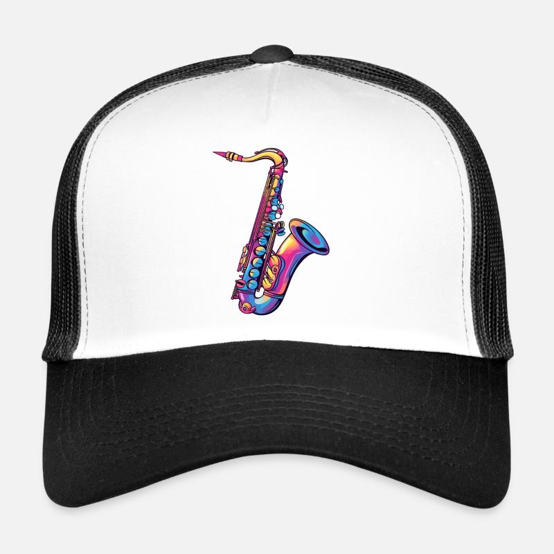 Spectre des couleurs du saxophone néon Casquette trucker 