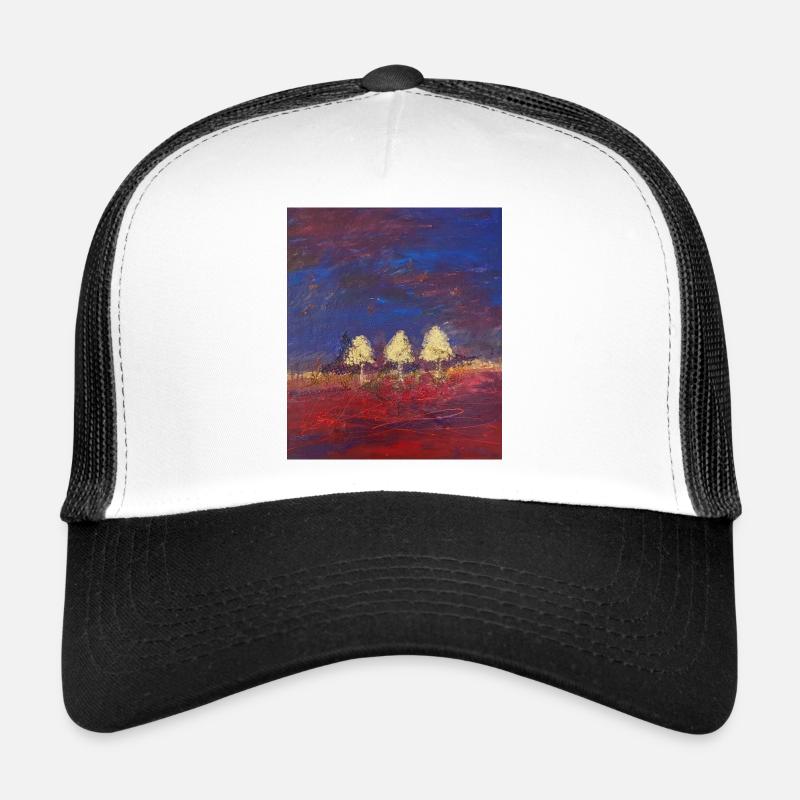 Drei Bäume in Abendrot Trucker Cap