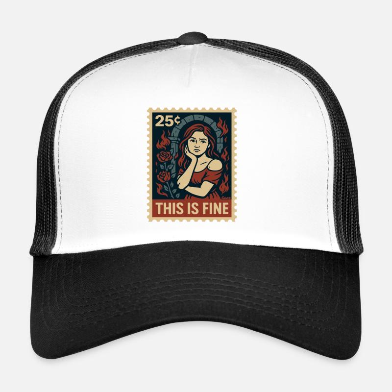 C’est un bel timbre avec des flammes Casquette trucker 