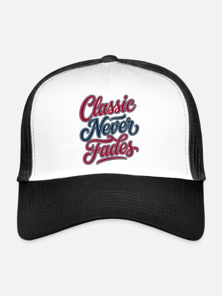 Classic Never Fades - Classic Never Fades - Trucker Cap - white/black - Front