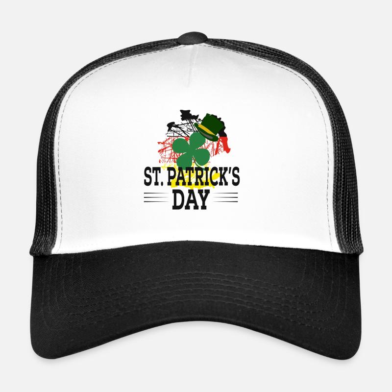 St Patrick's Day Shamrock Hat Graphic Trucker Cap