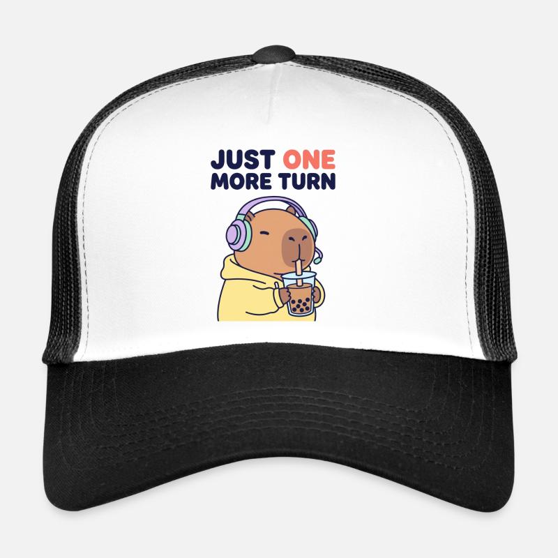 Gamer Capybara Boba Tea noch eine Runde Trucker Cap