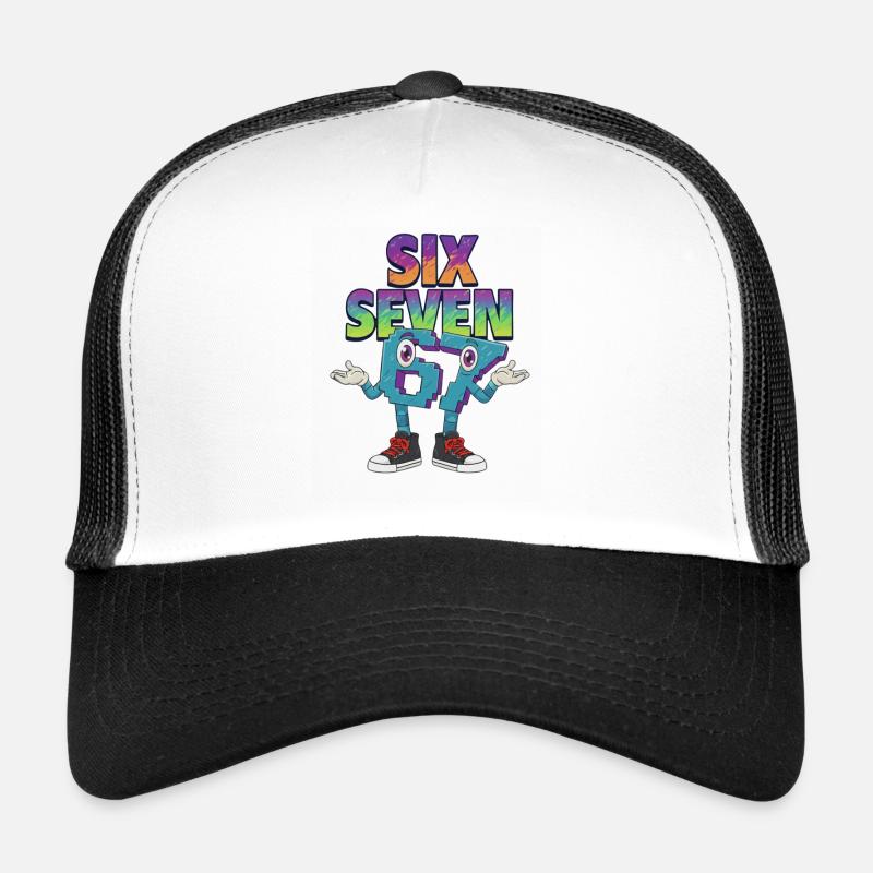 Six Seven 67 Meme – Brainrot Retro Style Trucker Cap