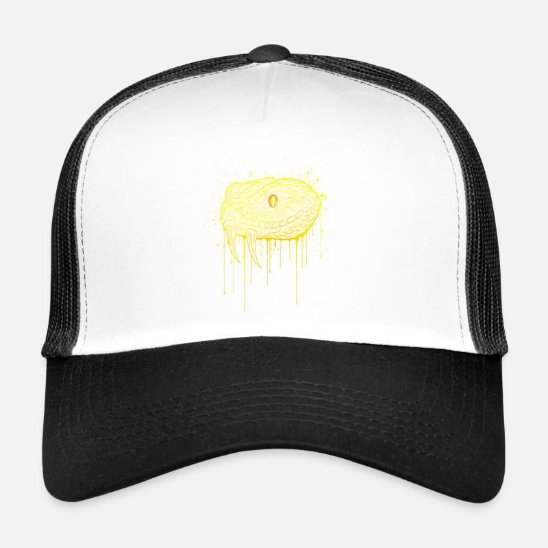 Tête de serpent serpent de vipère dorée Casquette trucker 