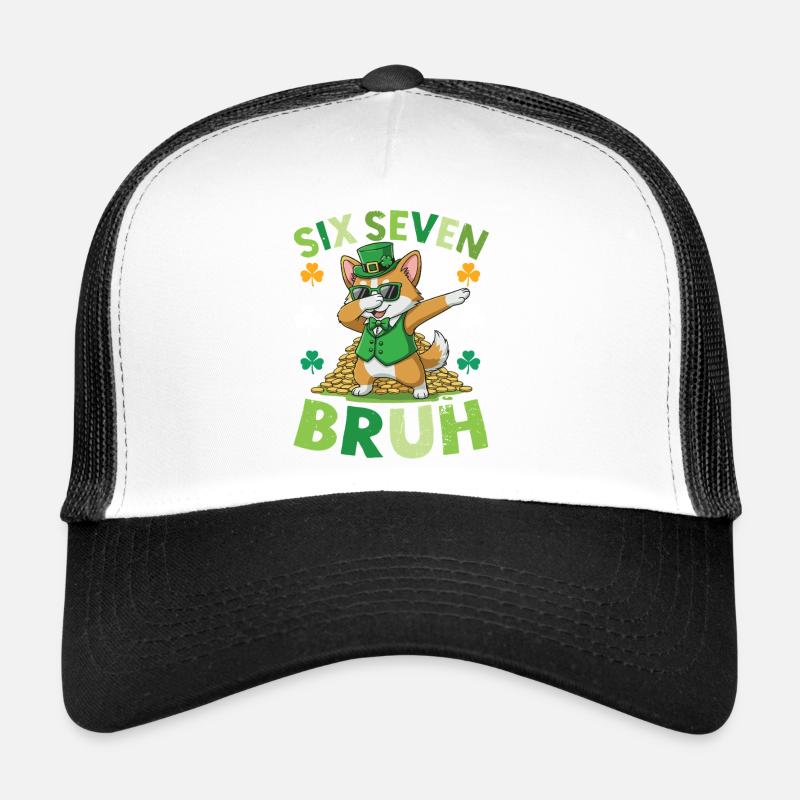 cat St. Patrick's Day - Trucker Cap - white/black