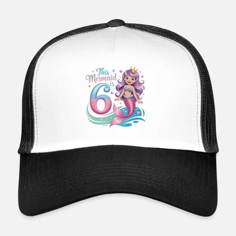 6e anniversaire de la sirène 6 ans Casquette trucker 