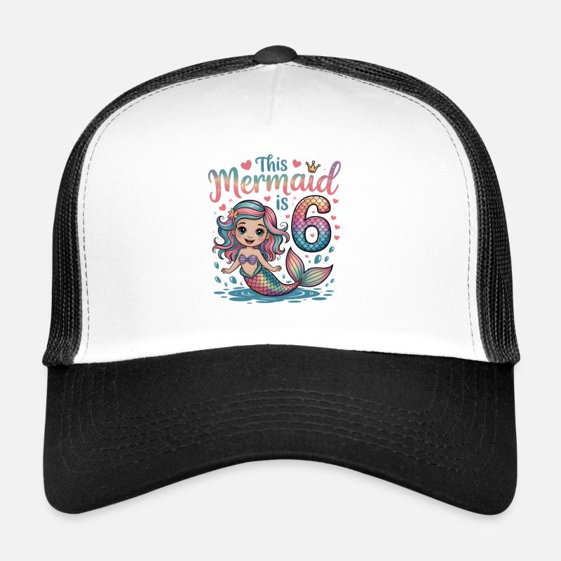 6e anniversaire de la sirène 6 ans Casquette trucker 