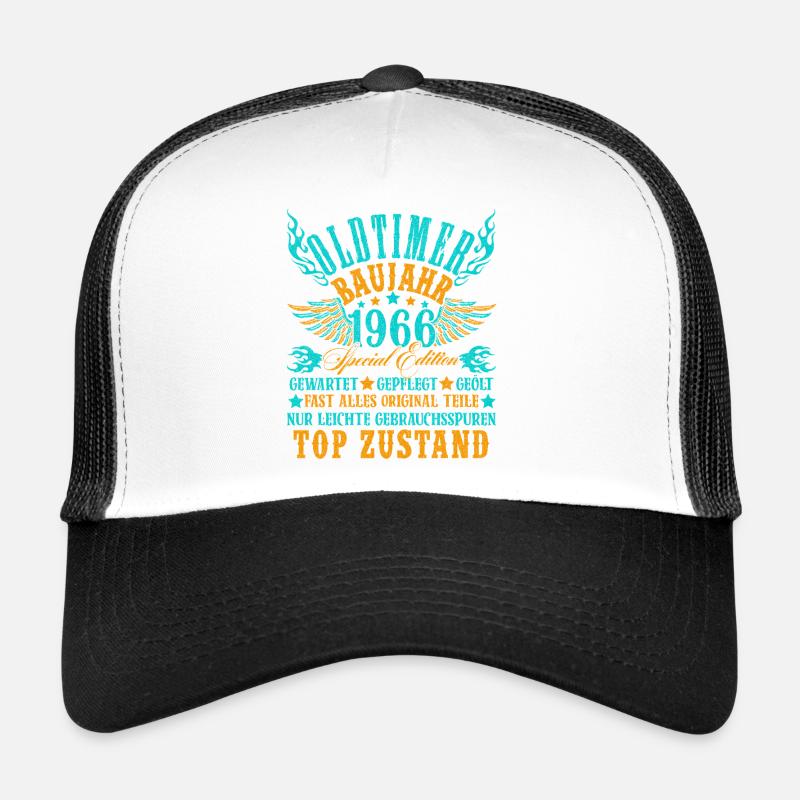60. Geburtstag 60 Jahre Deko 1965 Geschenk Lustig - Trucker Cap - Weiß/Schwarz