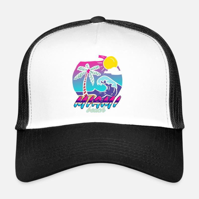 Miami Beach Palm Wave Casquette trucker 