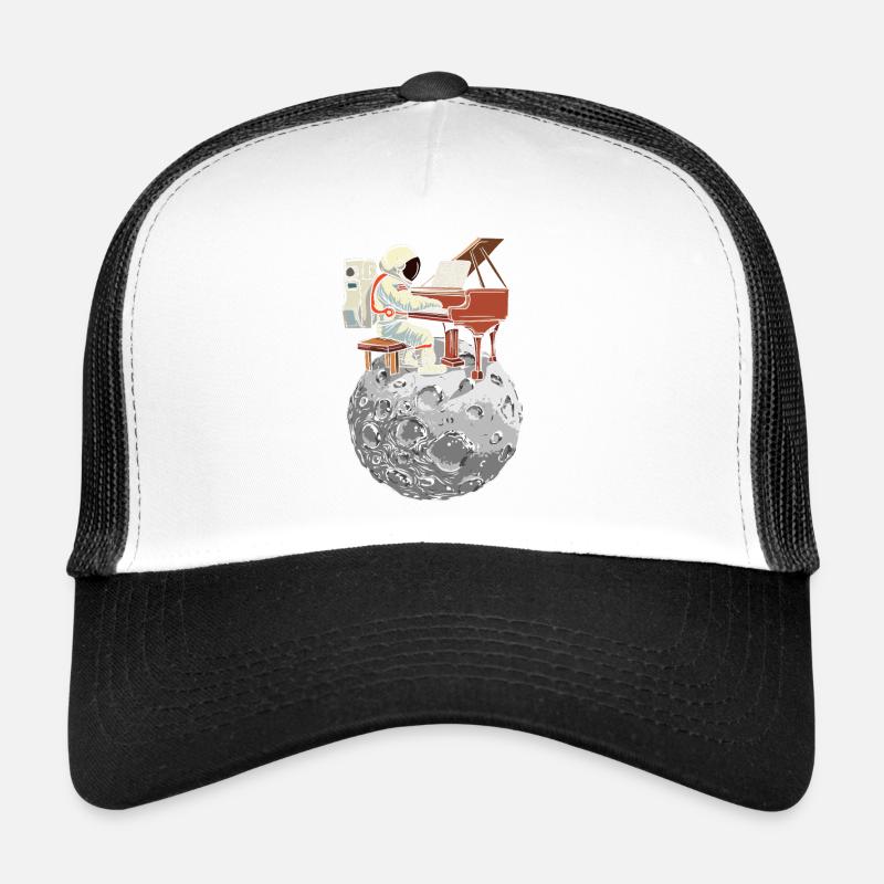 Piano lunaire avec combinaison spatiale Casquette trucker 