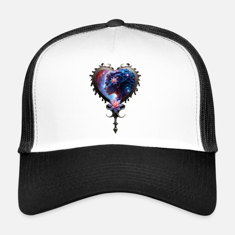 Sternherz mit Lotusblume Trucker Cap