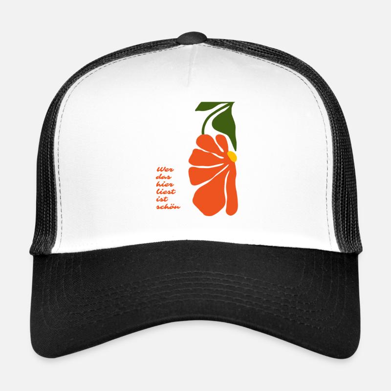 Wer das liest ist schön - Trucker Cap - Weiß/Schwarz