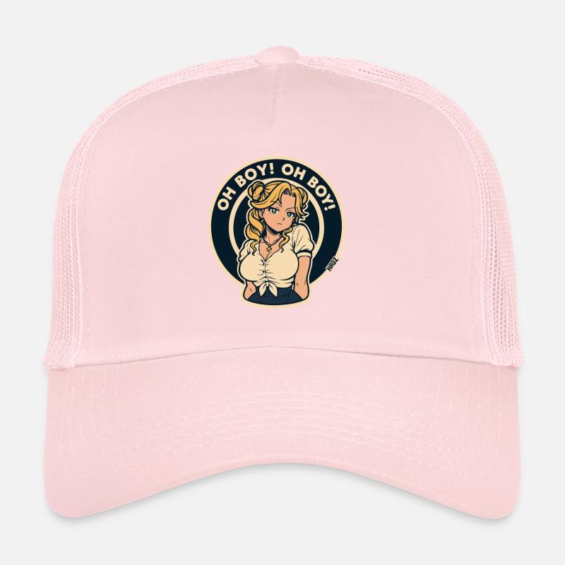 Oh Boy Circle Pin-up Trucker Cap