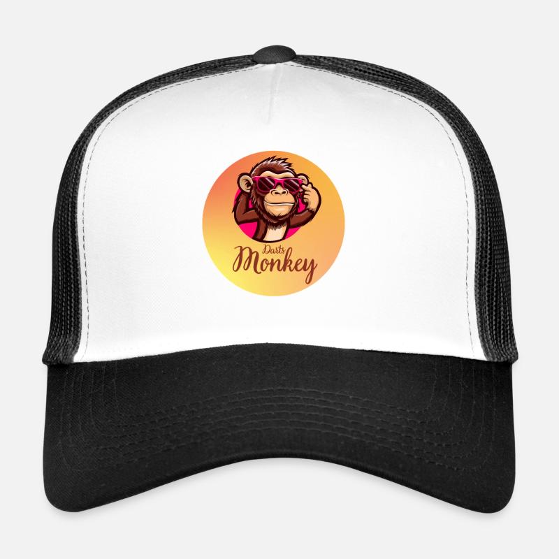 Motif de lunettes de singe à fléchettes Casquette trucker 