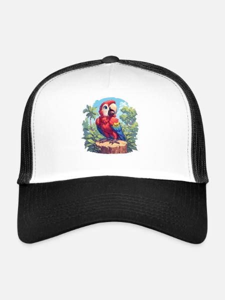 L’ère de l’ara - Casquette trucker  - blanc/noir - Devant