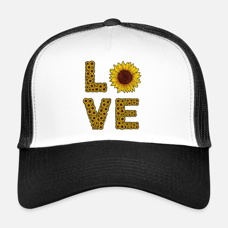 Sunflower Love Letters Summer Trucker Cap
