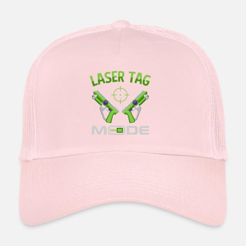 Laser Tag Mode On Funny Gaming Blaster Art Trucker Cap