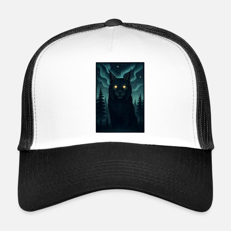 Northern lights in the forest Trucker Cap