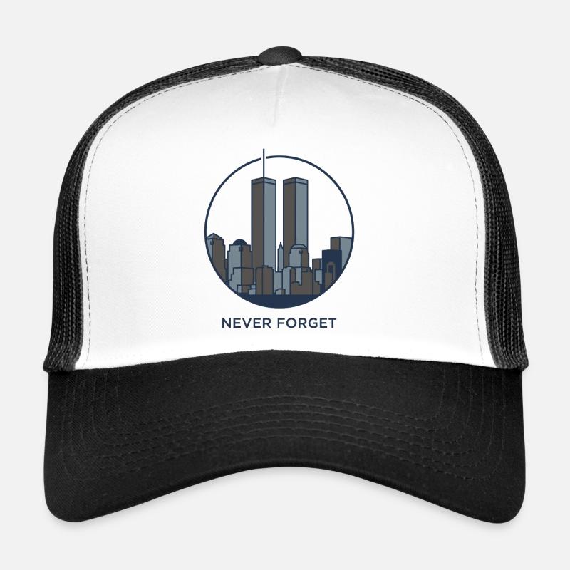 Never Forget Skyline Erinnerung Trucker Cap