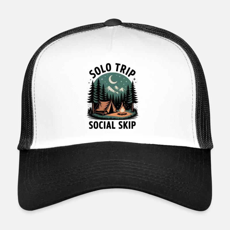 Solo statt Smalltalk | Camping Introvertiert Trucker Cap
