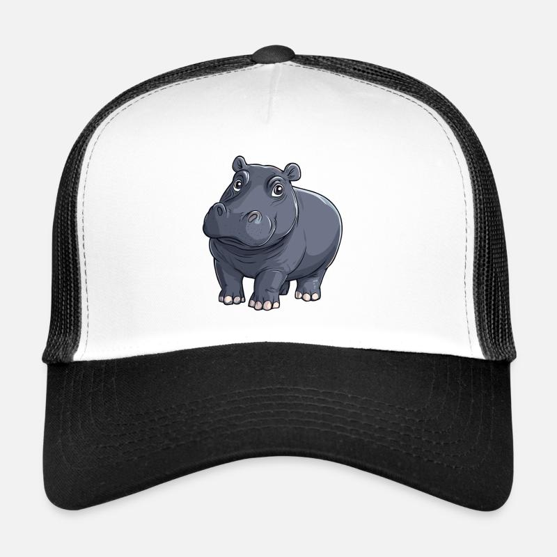 Hippo Nilpferd Illustration Trucker Cap