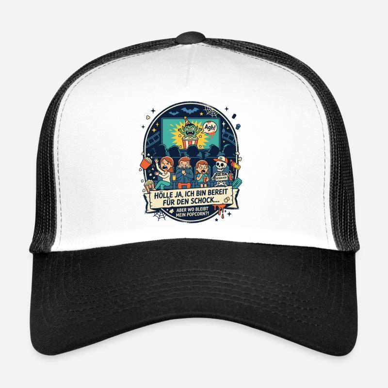 Horror Kino Schock Popcorn Humor Trucker Cap