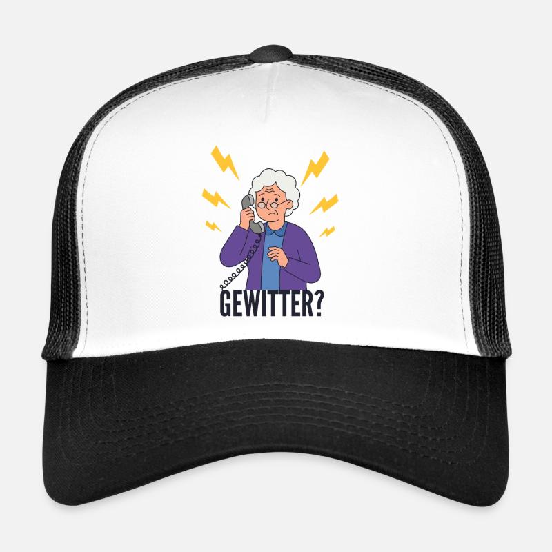 Gewitter-Alarm: Omi am Telefon Trucker Cap
